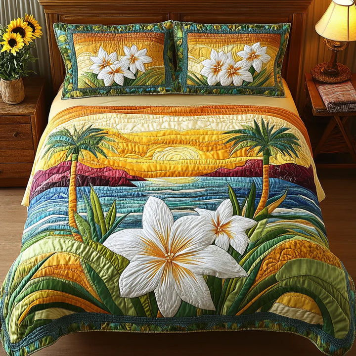 3-Piece Quilted Bedspread Set - Aloha Comfort