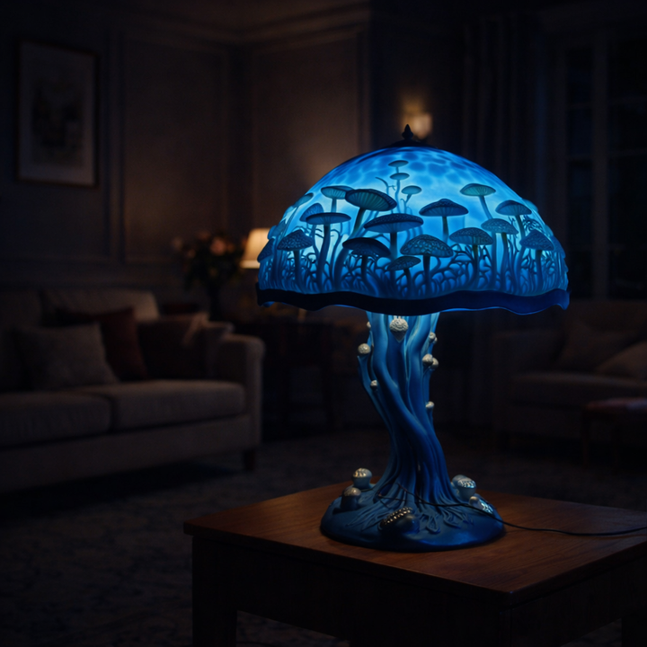 BLUEAURA | Blue Table Lamp with Mystical Design