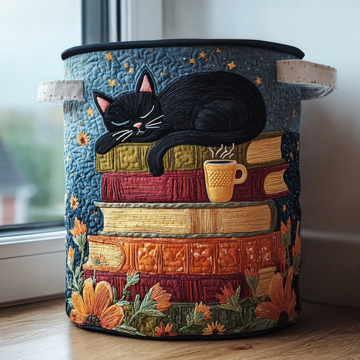 Quilted Cat Basket | Handmade Laundry Basket