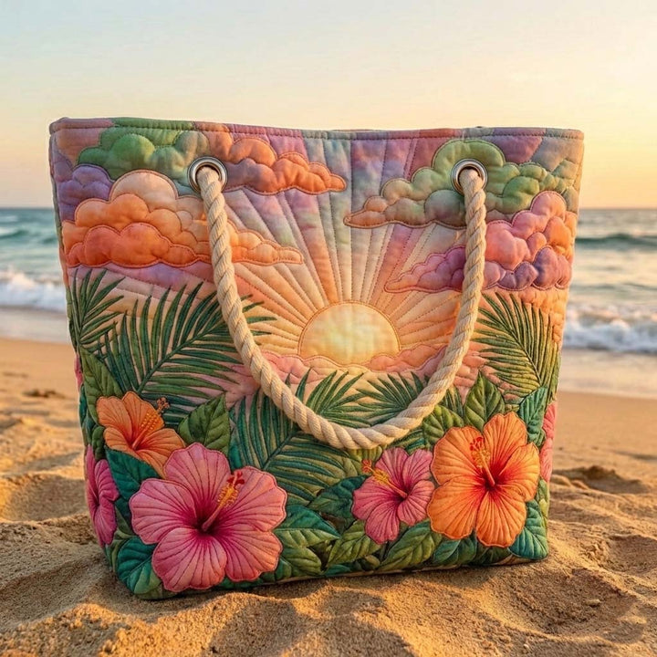 Handmade Beach Bag | Tropical Sunrise
