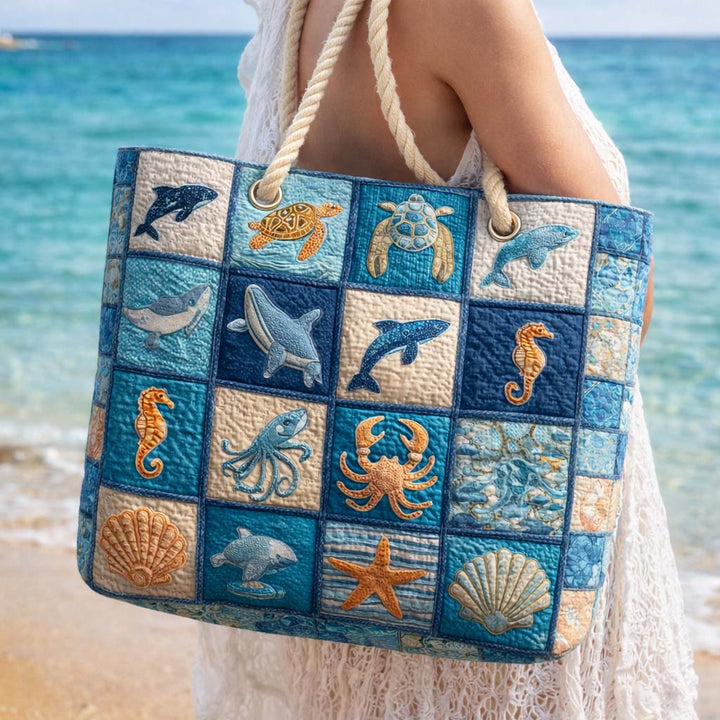 Handmade Beach Bag | Sea Life