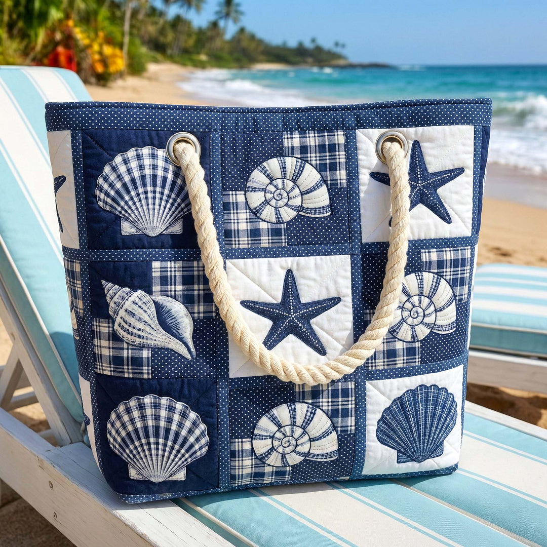 Handmade Beach Bag | Shell Serenity