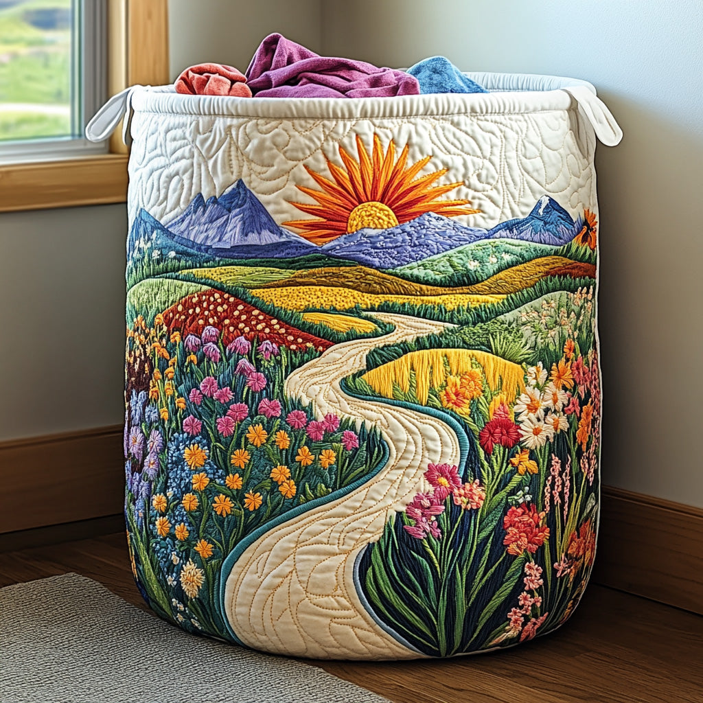 Bright Meadow | Handmade Laundry Basket
