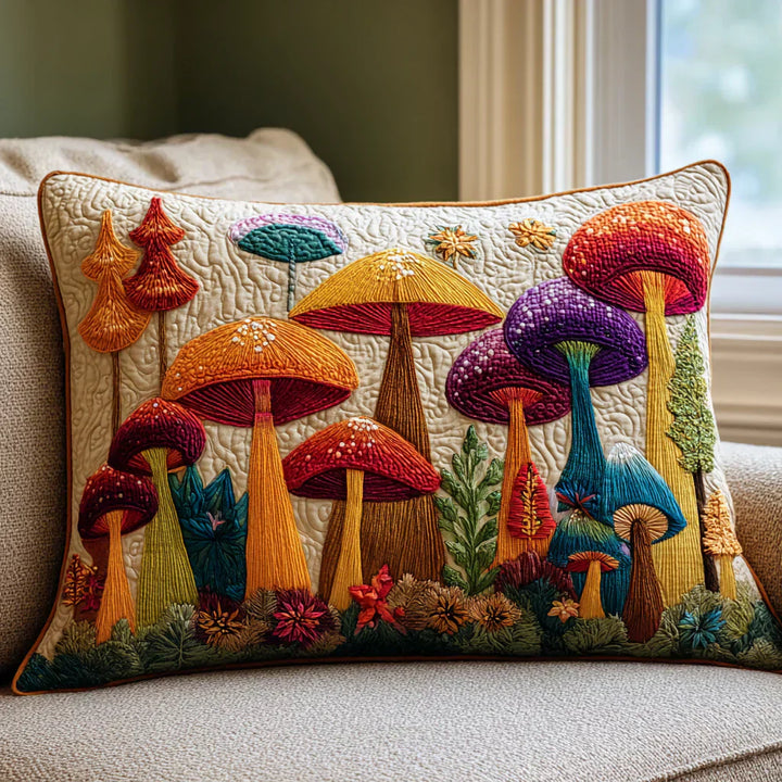 Padded Pillowcase - Mushroom Garden