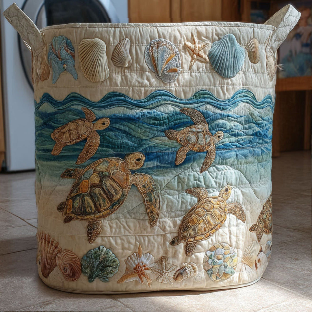 Quilted Turtle Basket | Handmade Laundry Basket