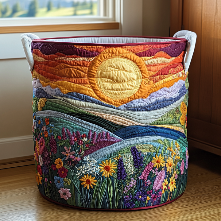 Bright Meadow | Handmade Laundry Basket