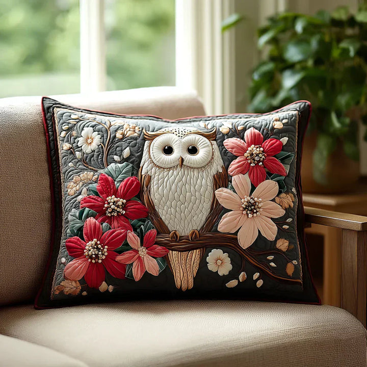 Quilted Pillowcase - The Owl's Whisper