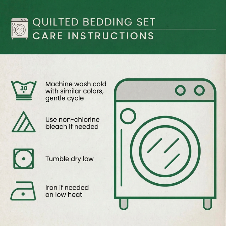 3-Piece Quilted Bedspread Set - Matte Wonder
